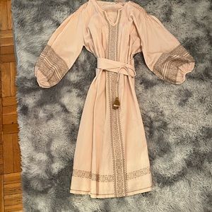 NWOT Pink Embroidered Roller Rabbit Summer Dress